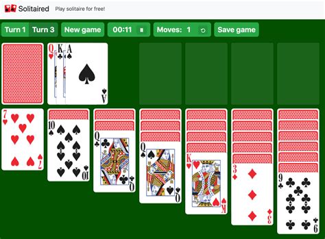 klondike green felt turn three|play klondike solitaire turn 3.